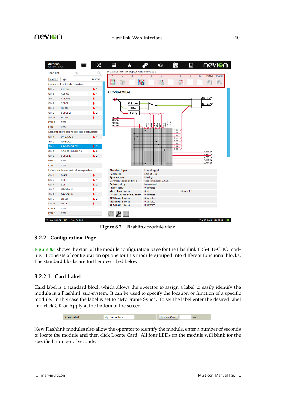 Nevion Multicon User Manual | Page 40 / 83