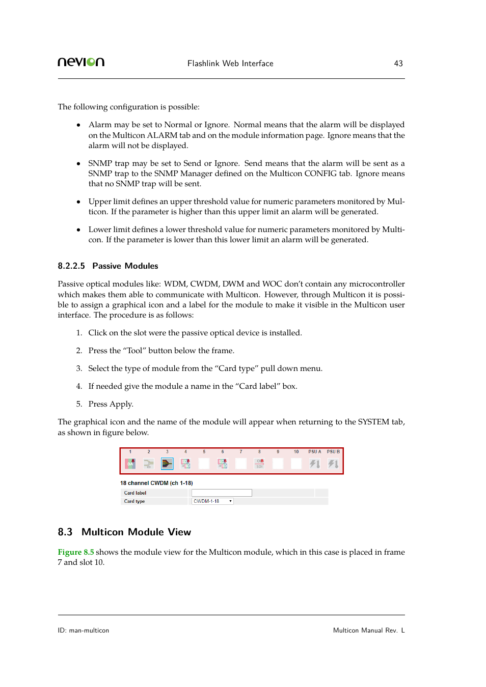 3 multicon module view | Nevion Multicon User Manual | Page 43 / 83