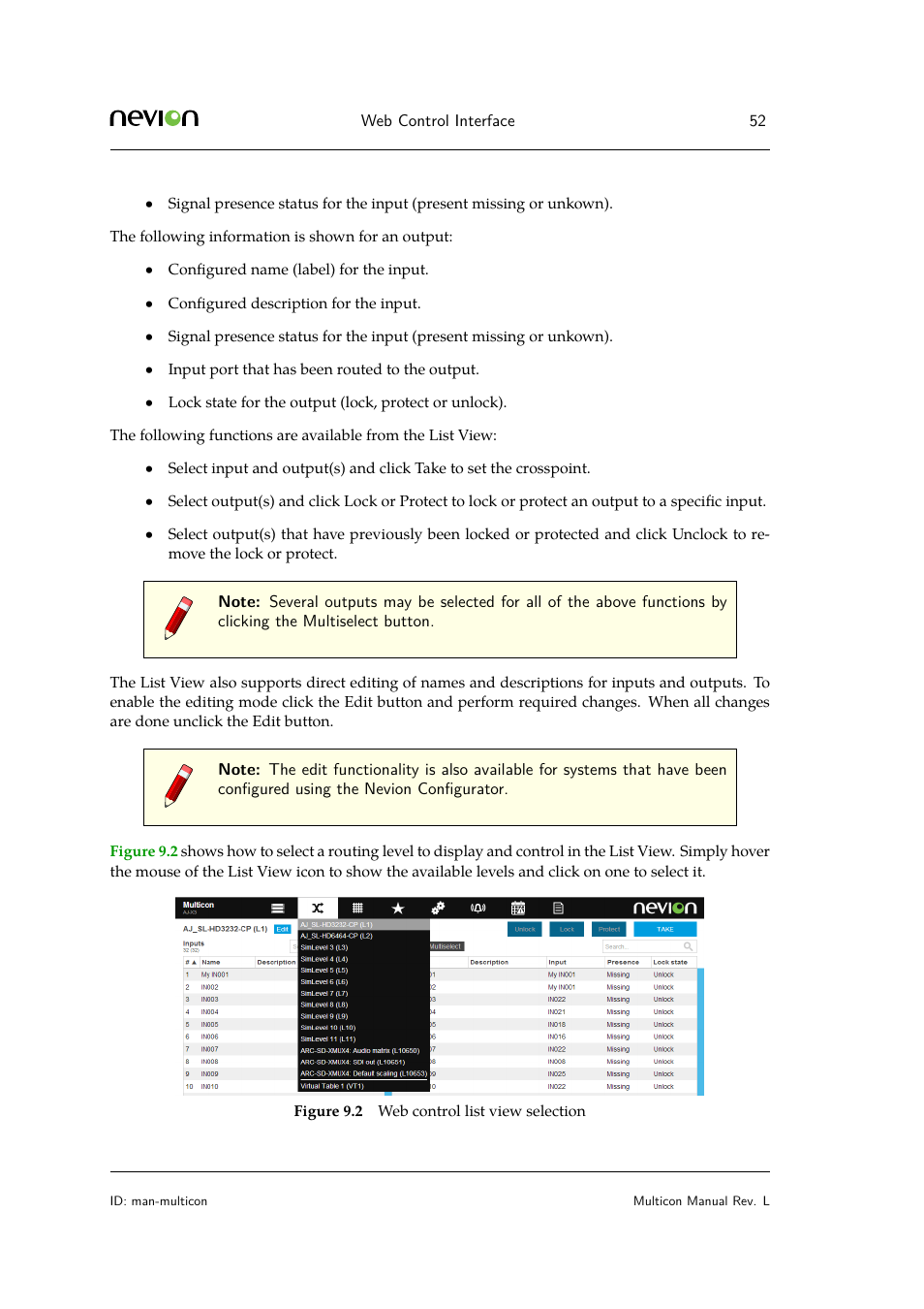 Nevion Multicon User Manual | Page 52 / 83