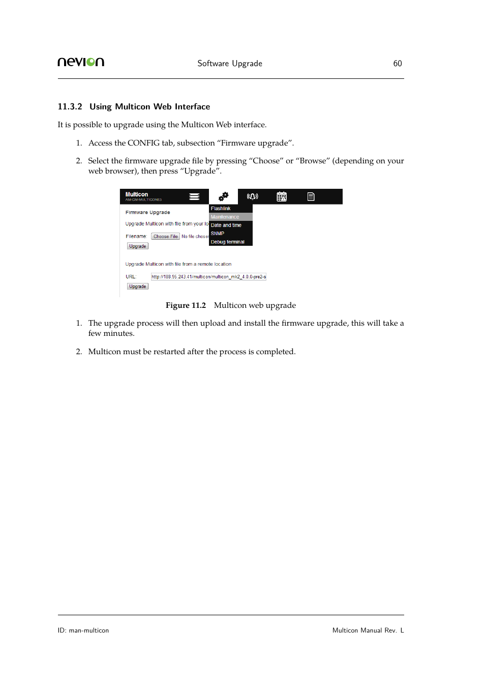 2 using multicon web interface | Nevion Multicon User Manual | Page 60 / 83