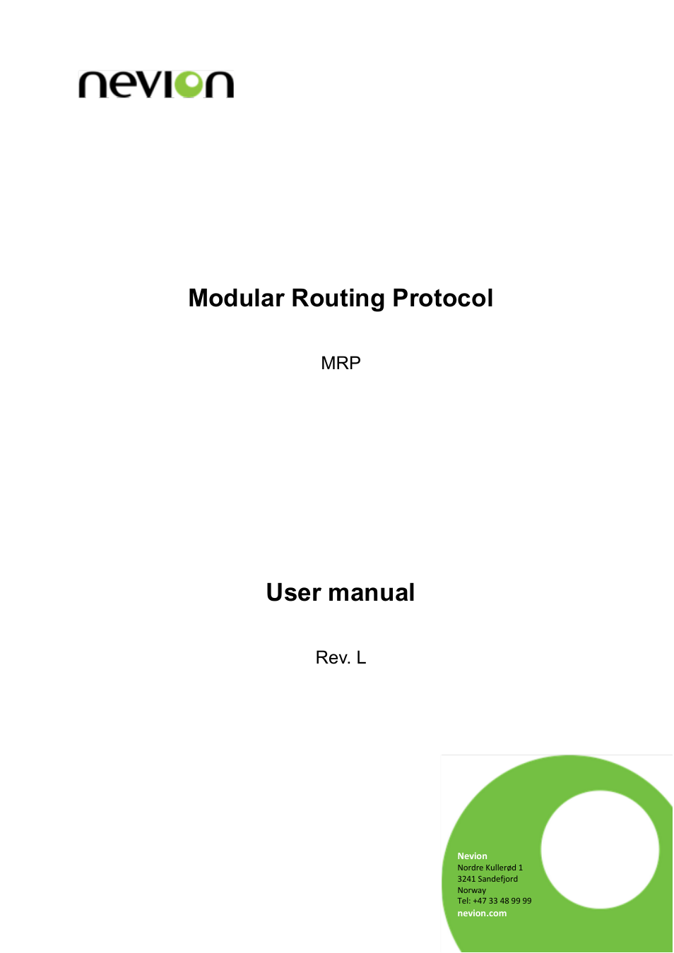 Nevion Multicon MRP User Manual | 46 pages