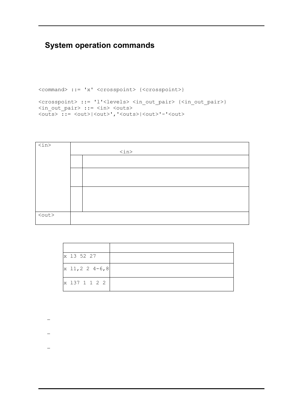 7 system operation commands, 1 crosspoint take, 2 order of execution | 7system operation commands | Nevion Multicon MRP User Manual | Page 30 / 46