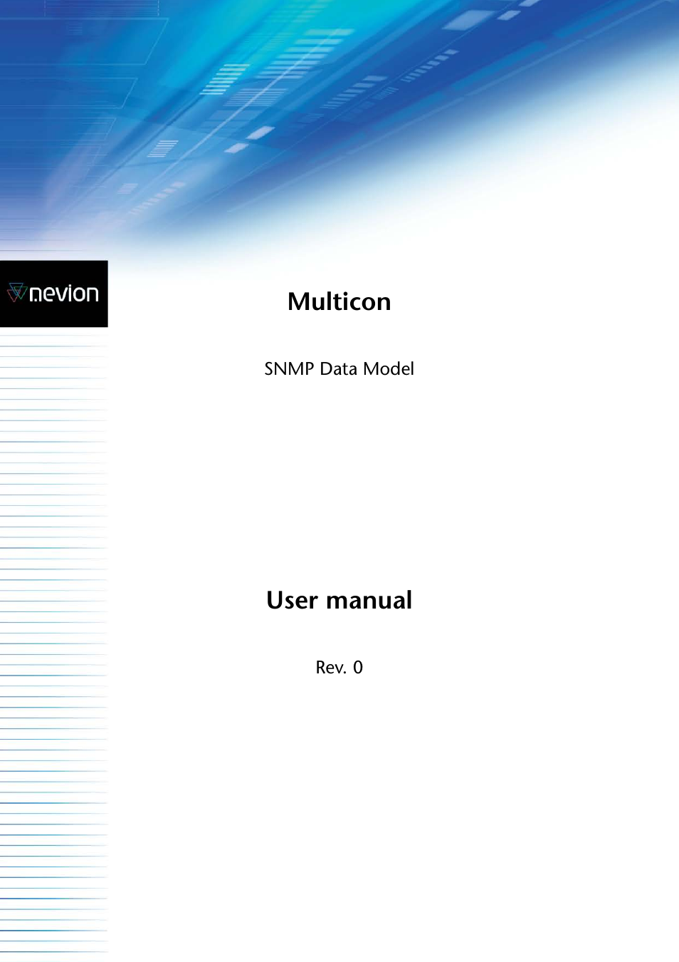 Nevion Multicon SNMP User Manual | 13 pages