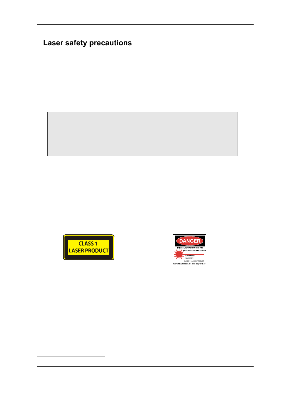 6 laser safety precautions, 6laser safety precautions | Nevion ETH1000-MKII User Manual | Page 12 / 15