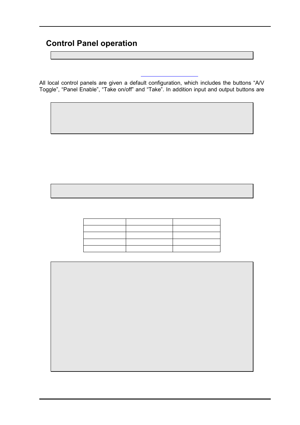 7 control panel operation, 1 button description, 1 a/v toggle | 7control panel operation | Nevion VikinX Sublime Series Rev.AB User Manual | Page 32 / 40