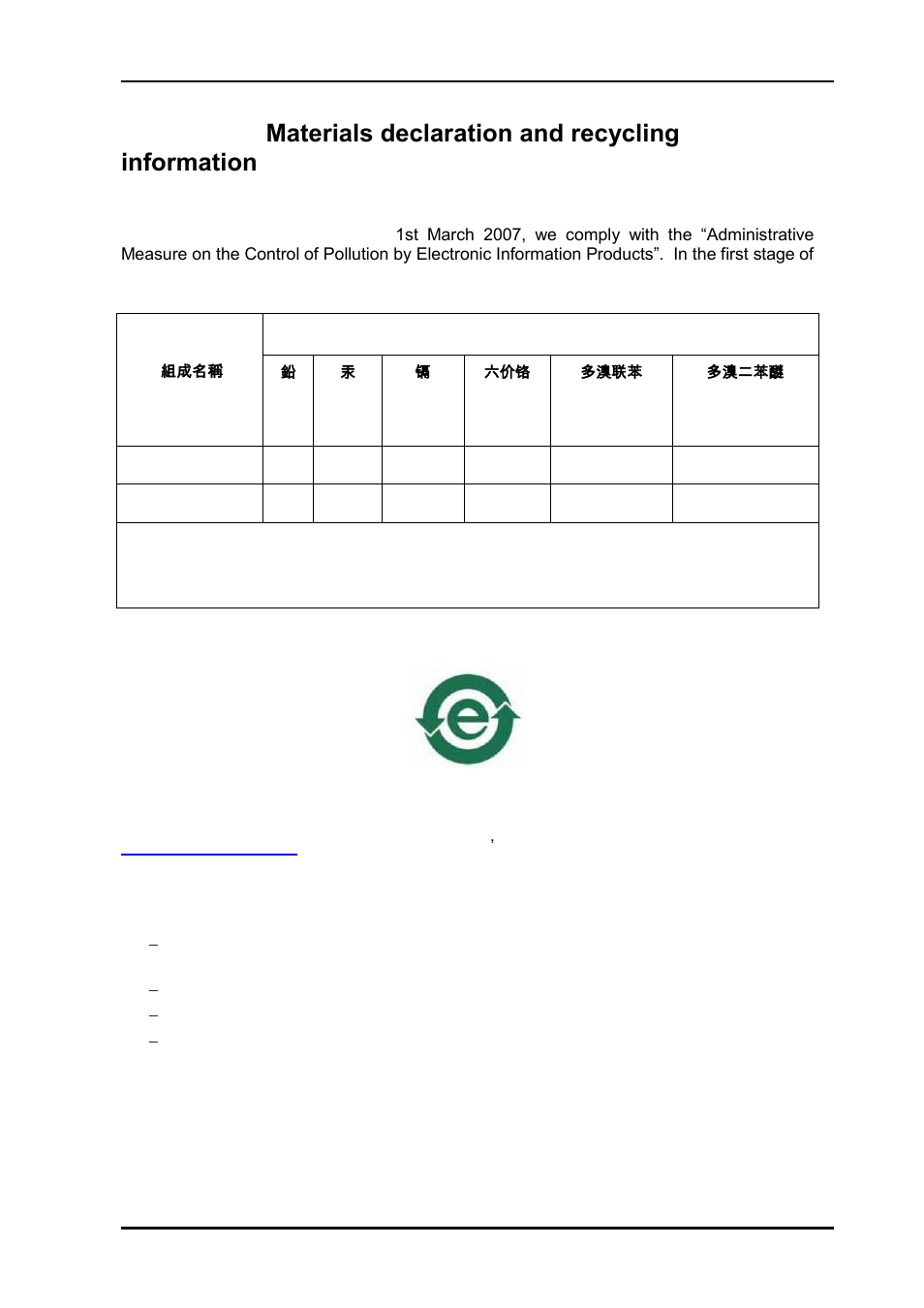 A.1 materials declaration, A.2 recycling information | Nevion VikinX Sublime Series Rev.AB User Manual | Page 38 / 40