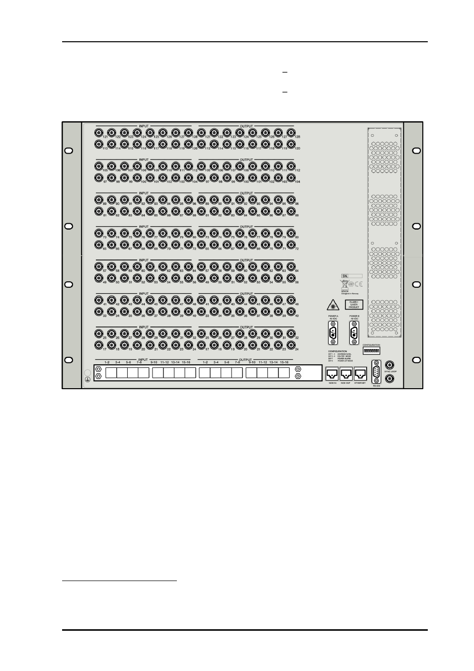 5 rear view | Nevion SL-3GHD128128-RC User Manual | Page 10 / 32