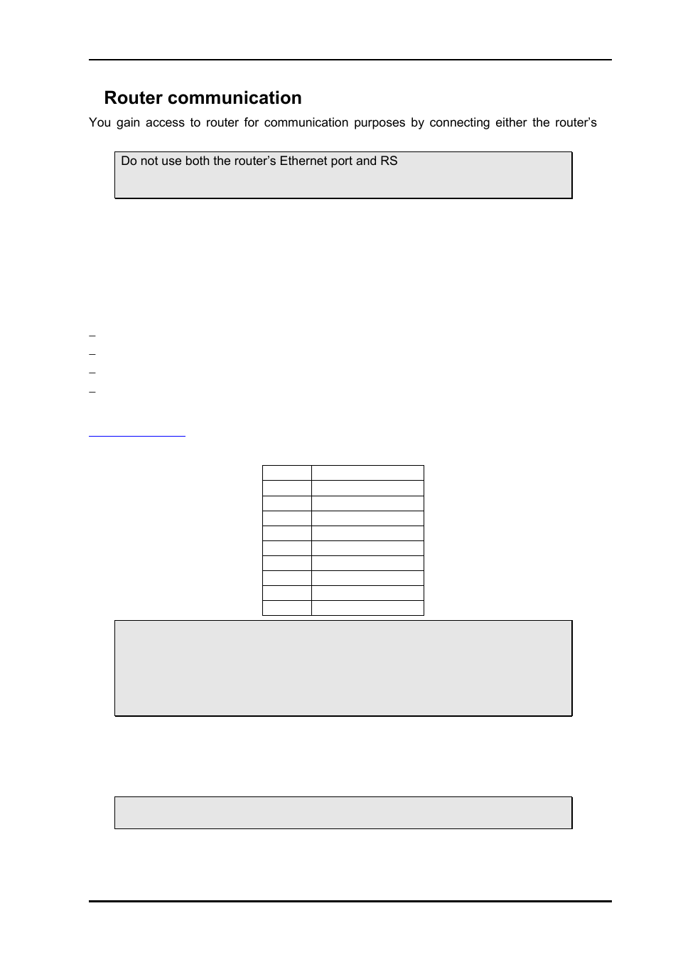 5 router communication, 1 serial connection, 1 maximum cable length (rs-232) | 5router communication | Nevion SL-3GHD128128-RC User Manual | Page 20 / 32