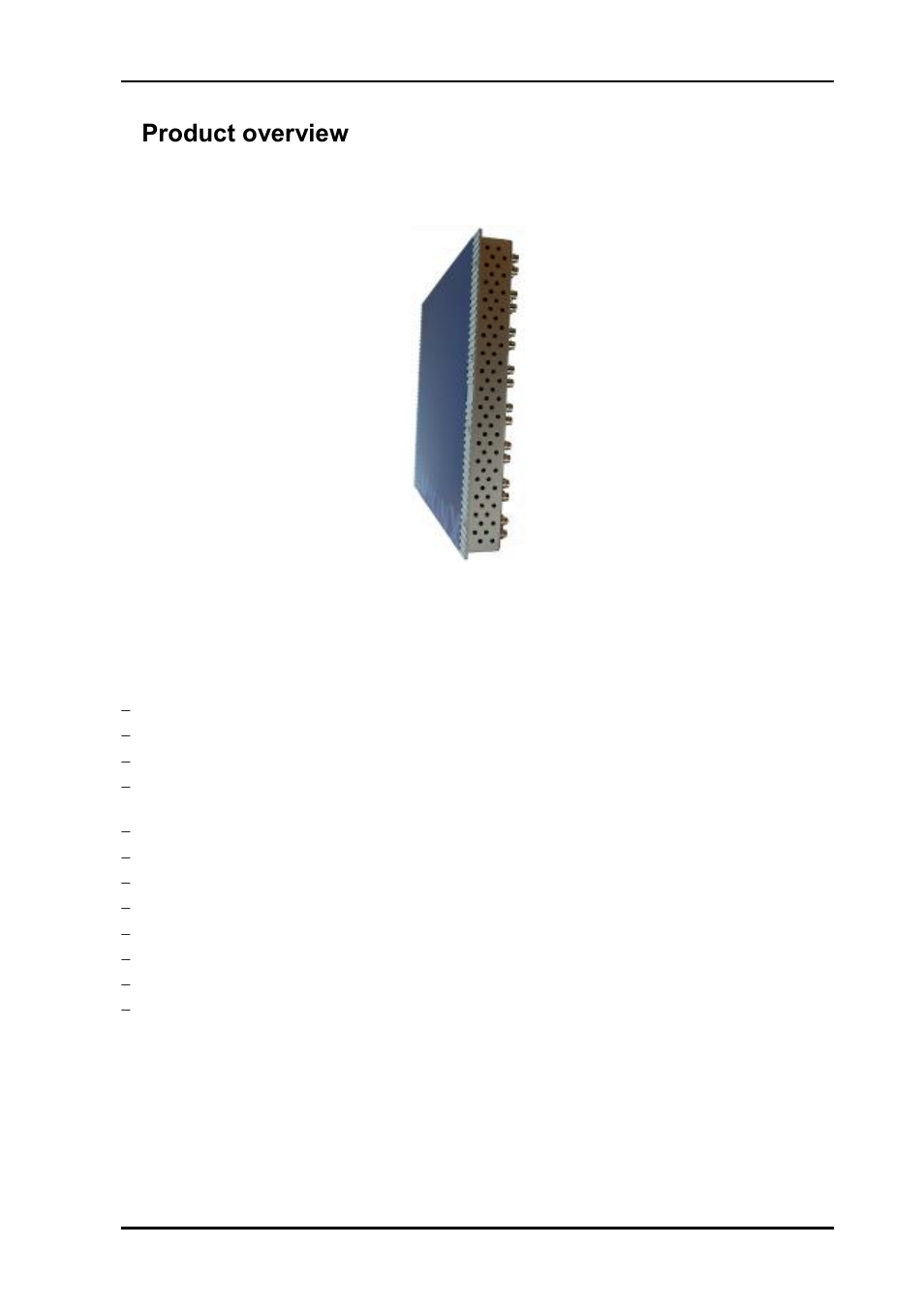 1 product overview, 1product overview | Nevion SL-3GHD128128-RC User Manual | Page 5 / 32