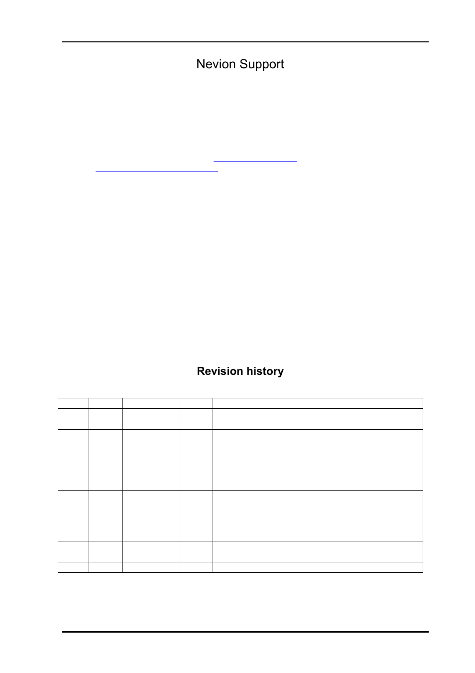 Nevion support, Revision history | Nevion SL-3GHD128128 User Manual | Page 2 / 21