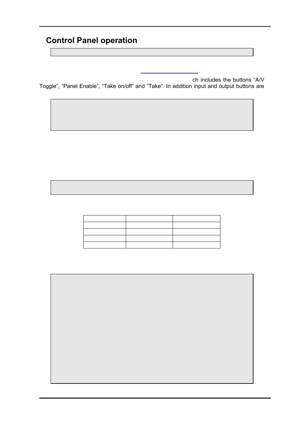 7 control panel operation, 1 button description, 1 a/v toggle | 7control panel operation | Nevion VikinX Sublime series Rev.W User Manual | Page 28 / 36