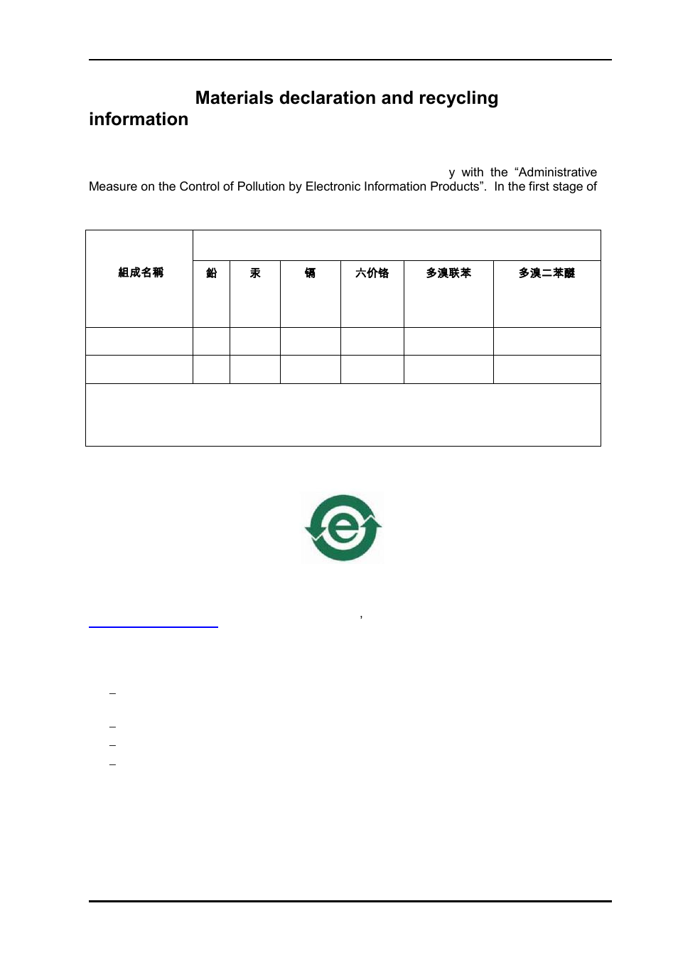 A.1 materials declaration, A.2 recycling information | Nevion VikinX Sublime series Rev.W User Manual | Page 34 / 36