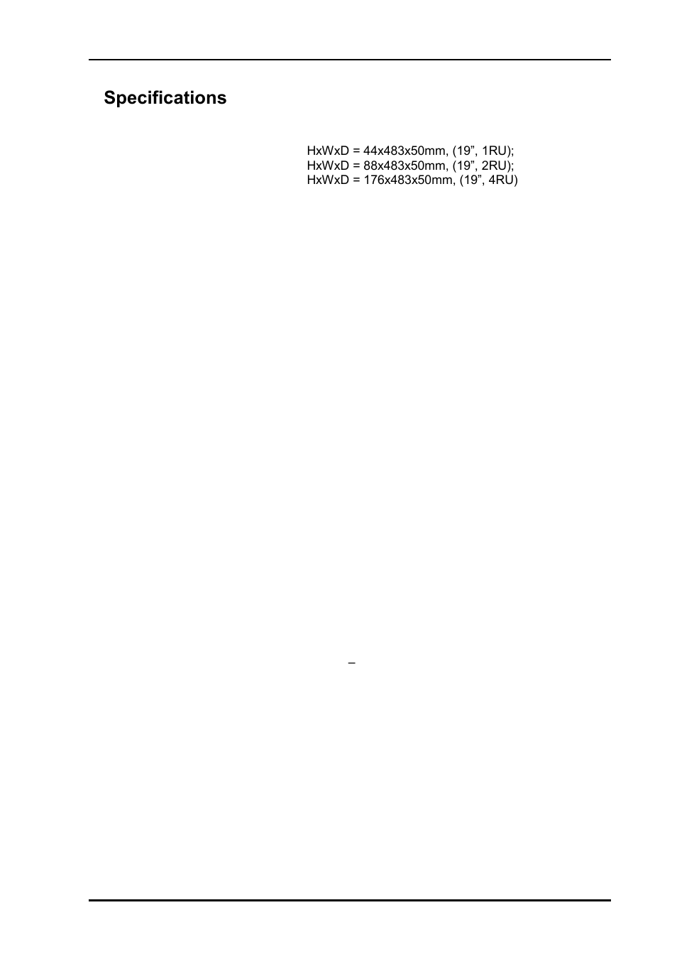 2 specifications, 1 mechanics, 1 weight and power consumption | 2 power supply, 3 control, 2specifications | Nevion VikinX Sublime series Rev.W User Manual | Page 7 / 36