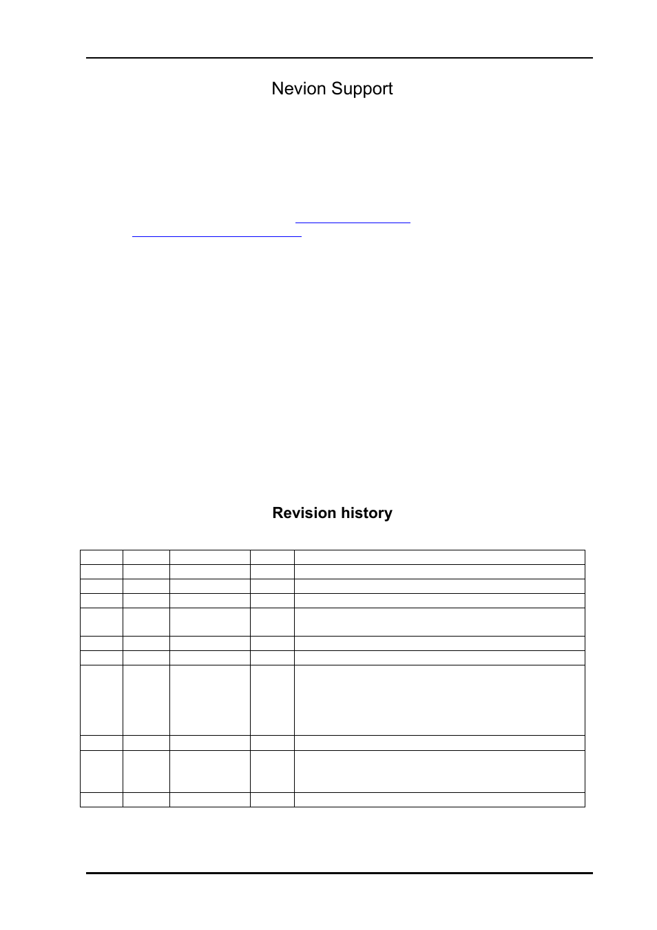 Nevion support, Revision history | Nevion SL-D32P+ User Manual | Page 2 / 27
