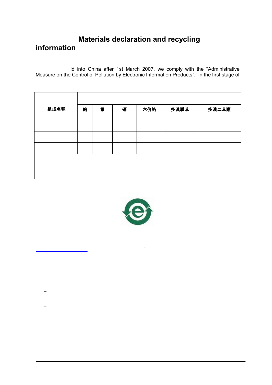 A.1 materials declaration, A.2 recycling information | Nevion SL-D32P+ User Manual | Page 25 / 27