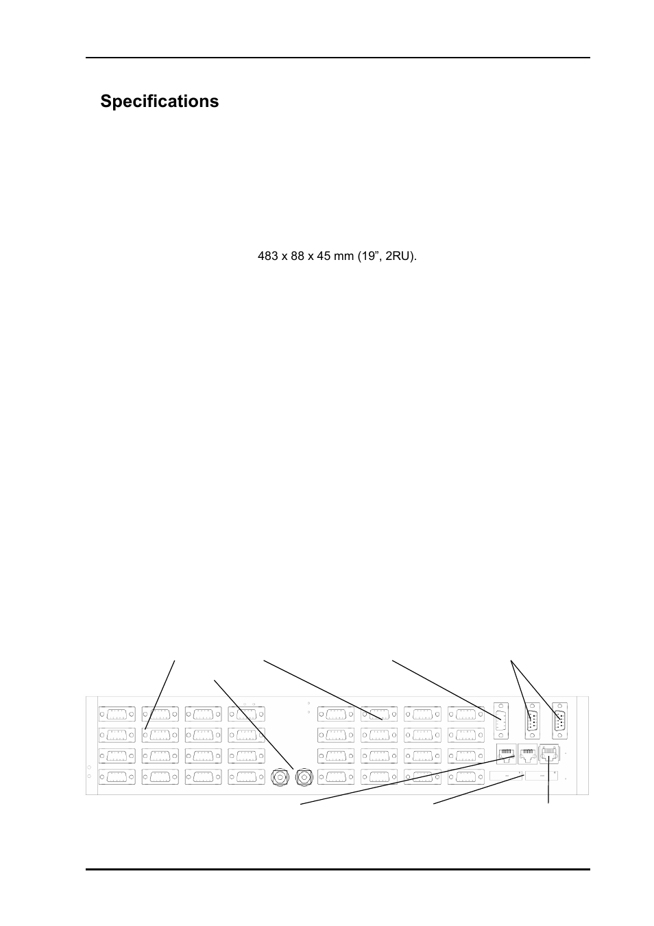 2 specifications, 1 router specifications, 2 mechanics | 3 power supply, 4 control, 5 connection details, 2specifications | Nevion SL-D32P+ User Manual | Page 6 / 27