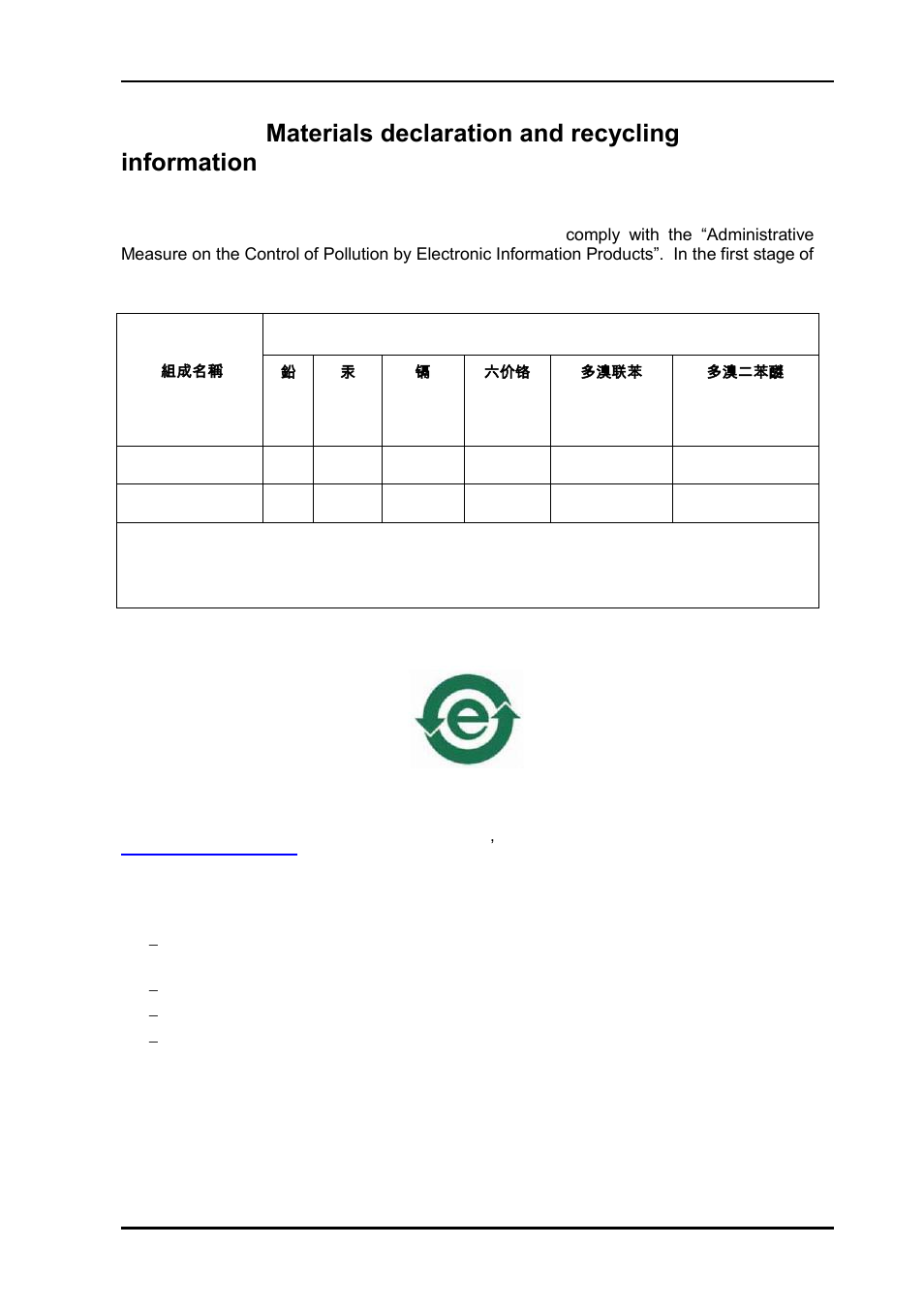 A.1 materials declaration, A.2 recycling information | Nevion Sublime Control Panels User Manual | Page 25 / 25