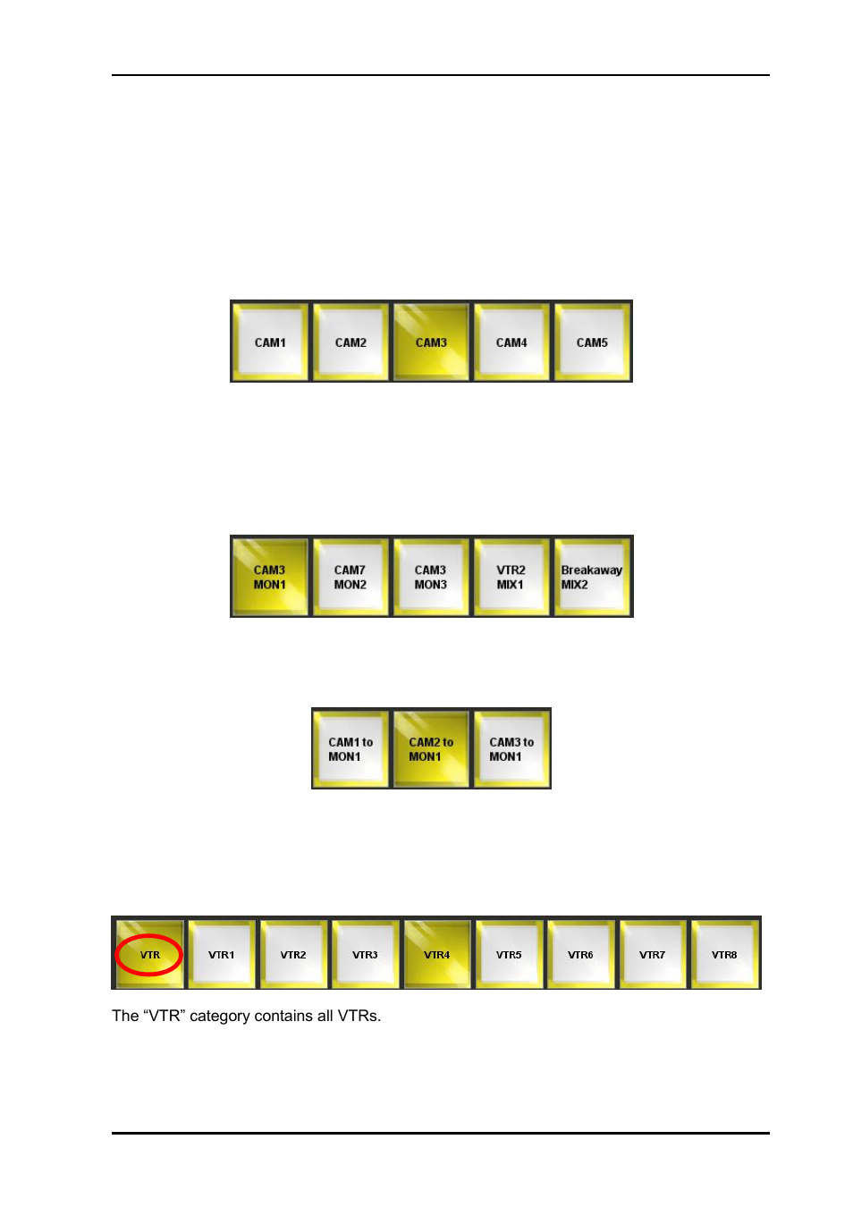 4 crosspoint switching, 1 source buttons, 2 destination buttons | 3 source-to-destination buttons, 4 categories | Nevion Web Panel User Manual | Page 21 / 32