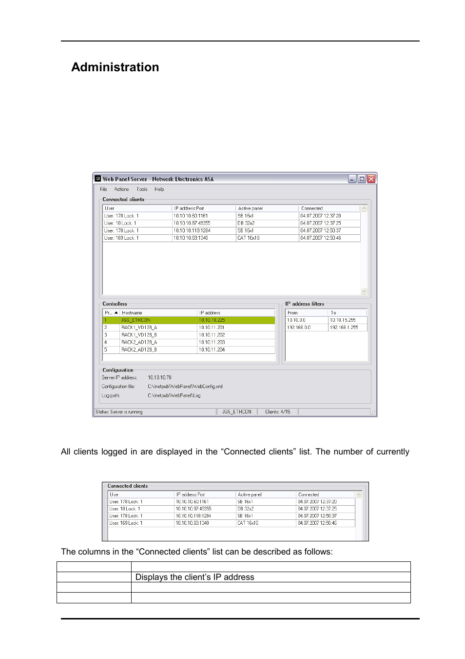 5 administration, 1 overview, 5administration | Nevion Web Panel User Manual | Page 23 / 32