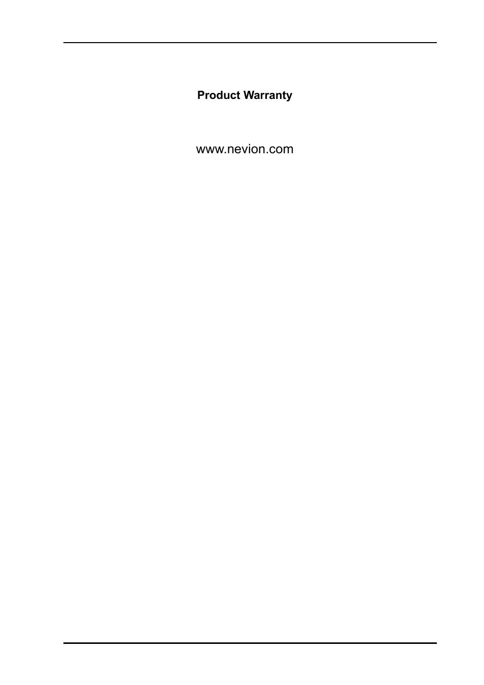 Product warranty | Nevion Web Panel User Manual | Page 32 / 32