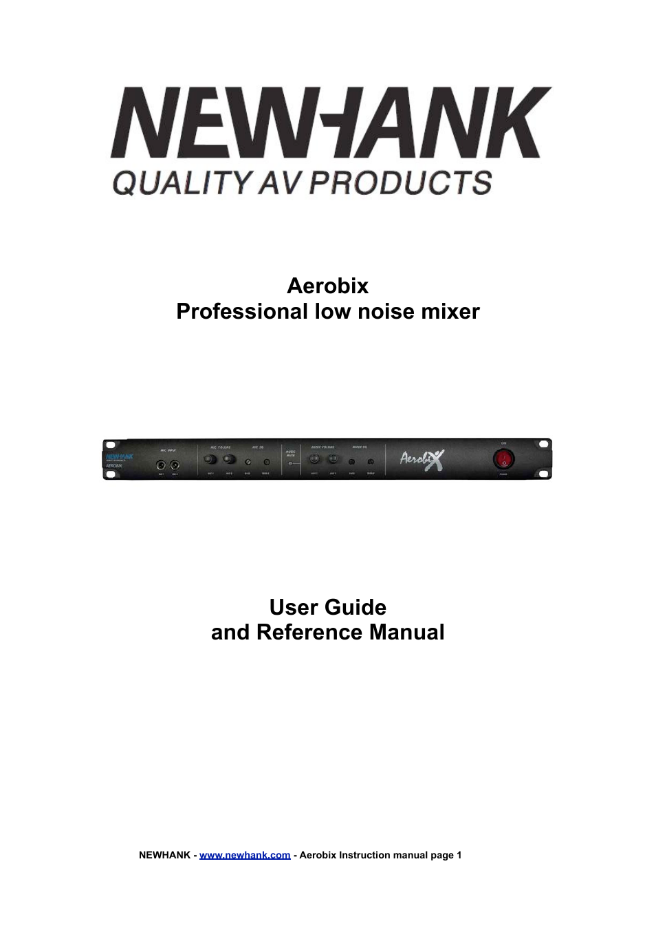 NewHank Aerobix User Manual | 4 pages