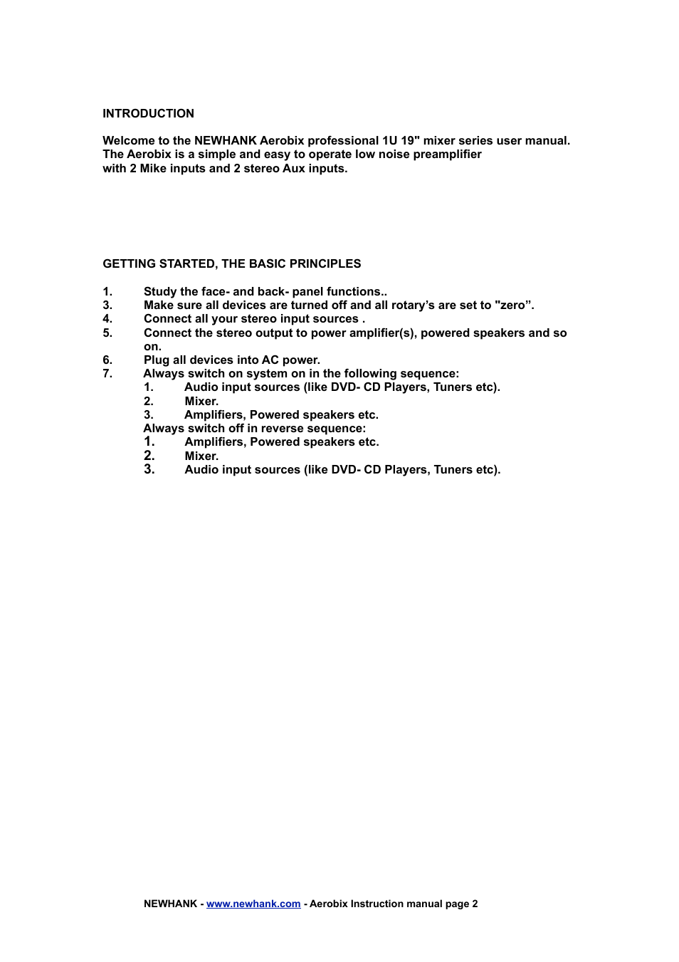 NewHank Aerobix User Manual | Page 2 / 4