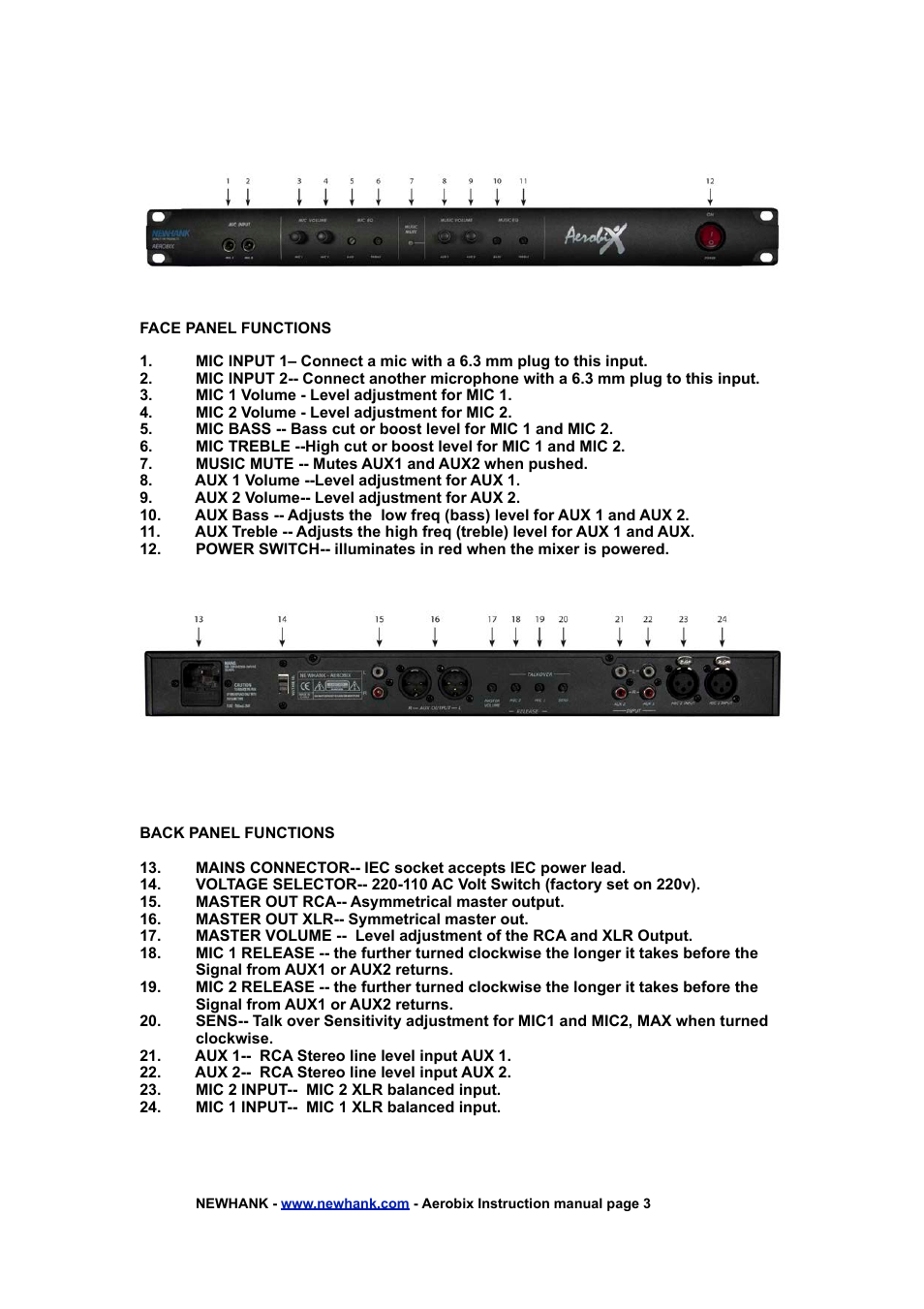 NewHank Aerobix User Manual | Page 3 / 4