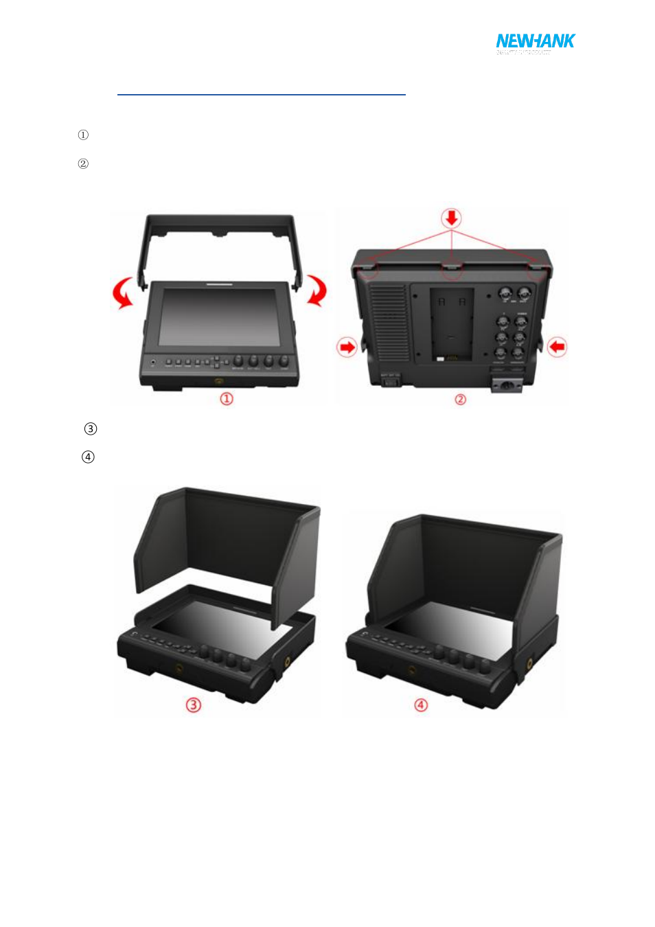 Installation of sunshade cover | NewHank MVDW-070-BCSDI User Manual | Page 5 / 14