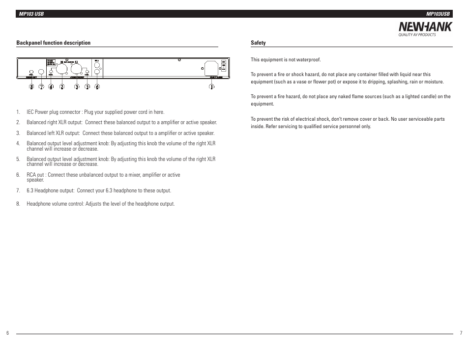 NewHank MP103 USB User Manual | Page 4 / 4