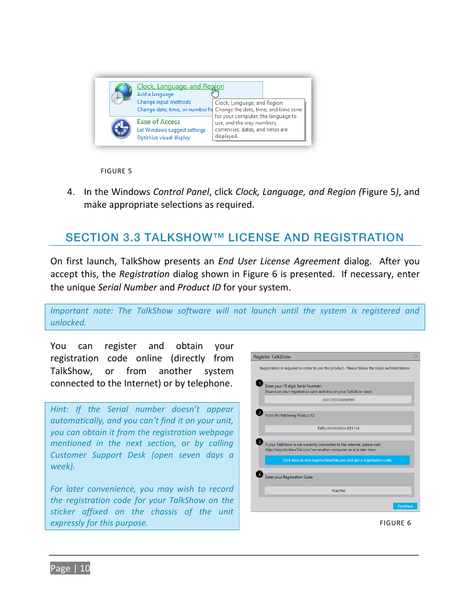 Ection, Icense and, Egistration | NewTek TalkShow VS-100 User Manual | Page 18 / 101