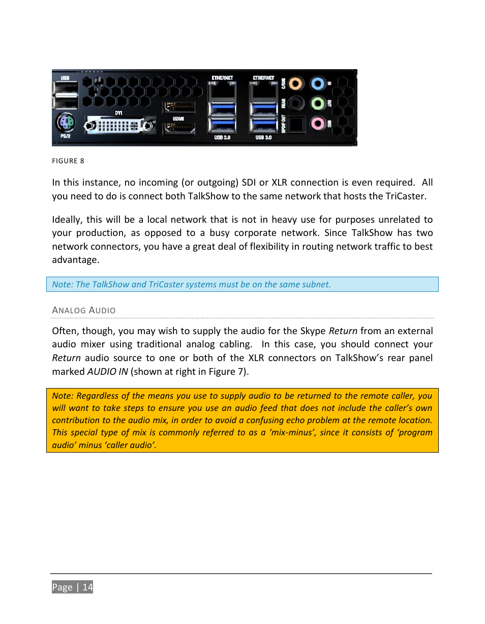 NewTek TalkShow VS-100 User Manual | Page 22 / 101