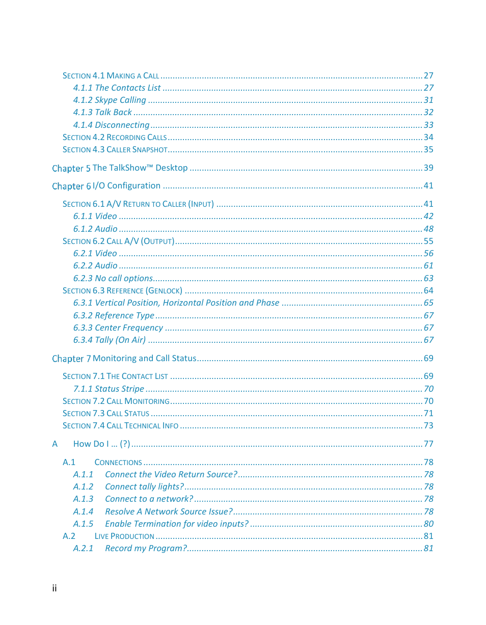 NewTek TalkShow VS-100 User Manual | Page 4 / 101