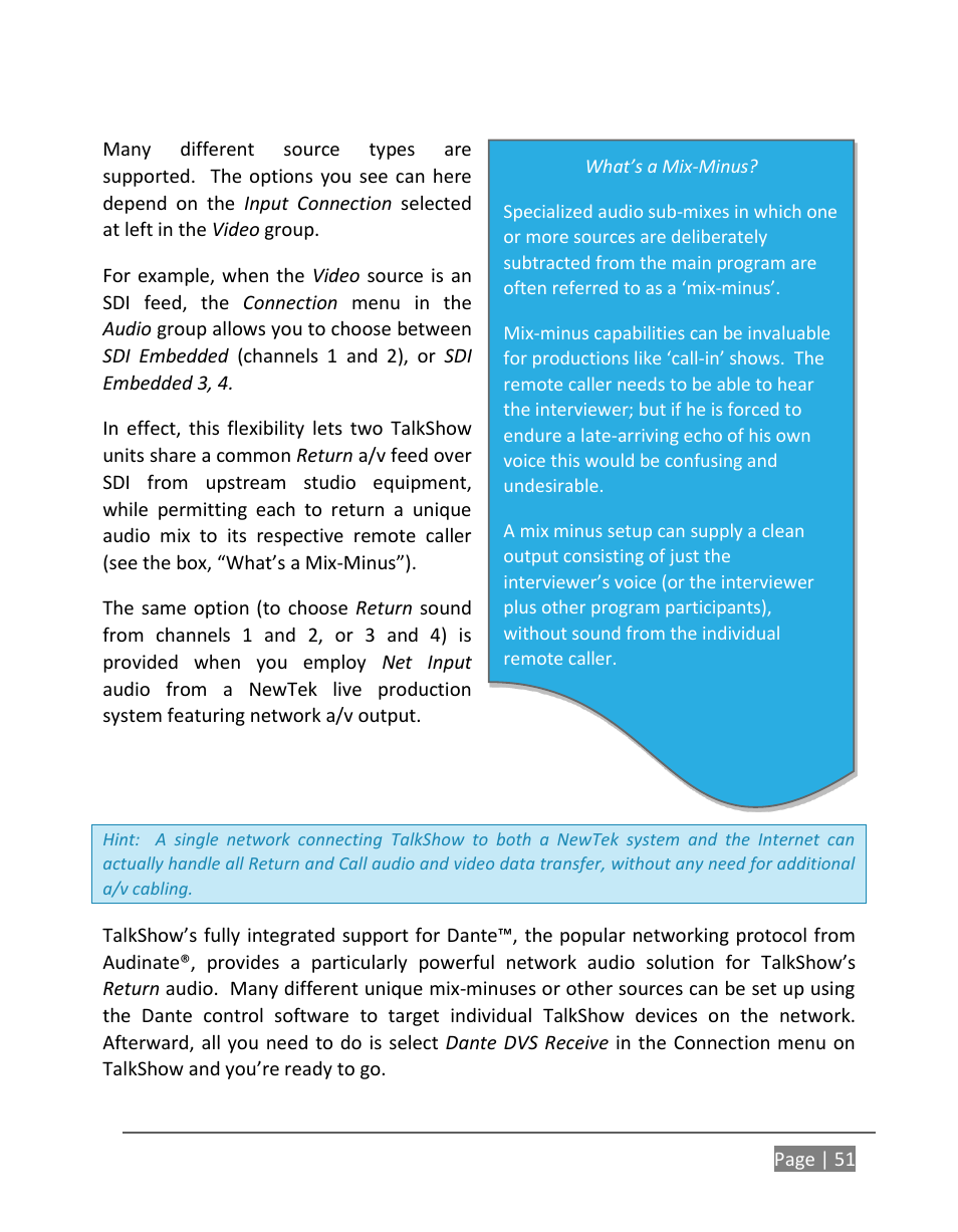 NewTek TalkShow VS-100 User Manual | Page 59 / 101