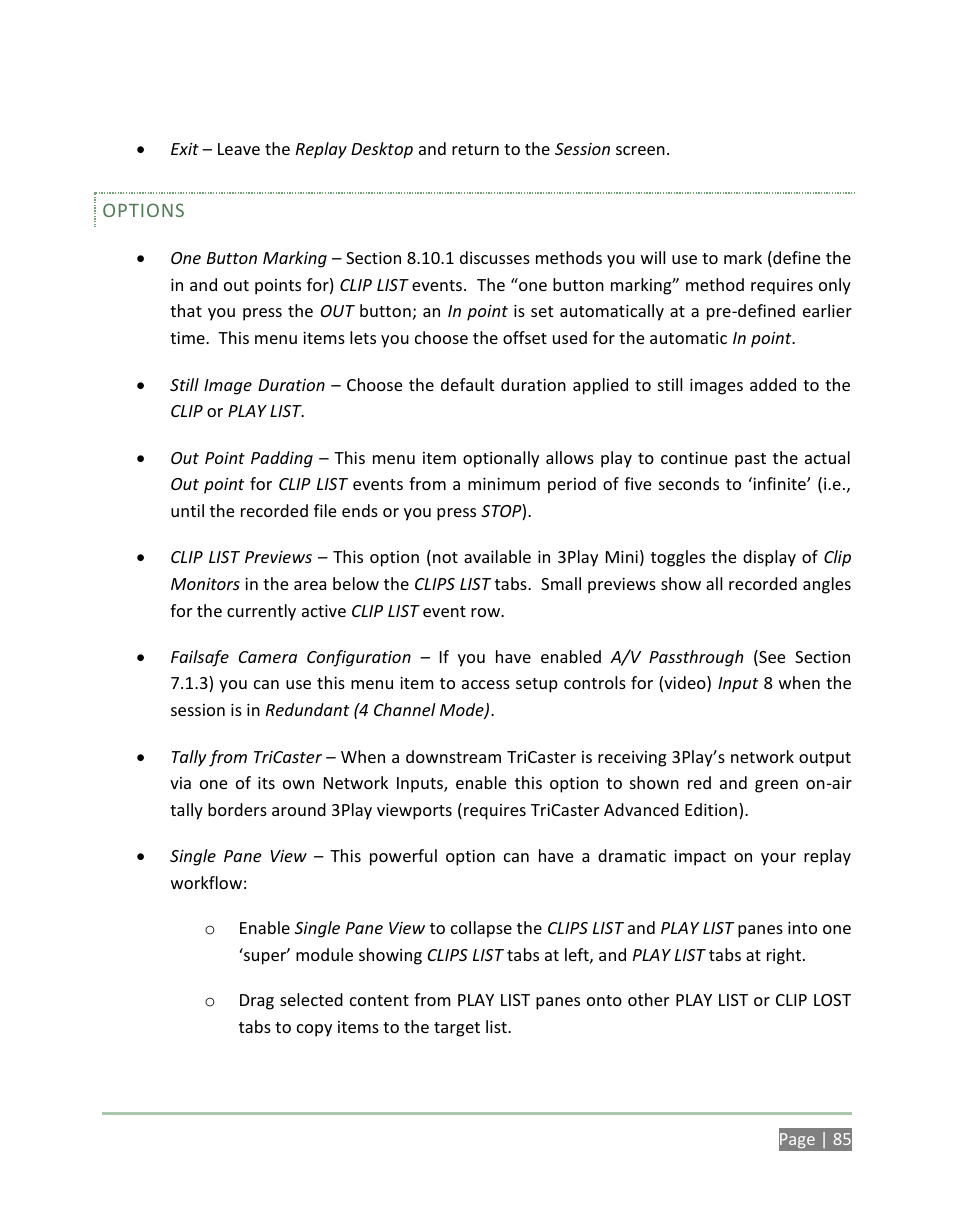 NewTek 3Play 4800 User Manual | Page 101 / 266