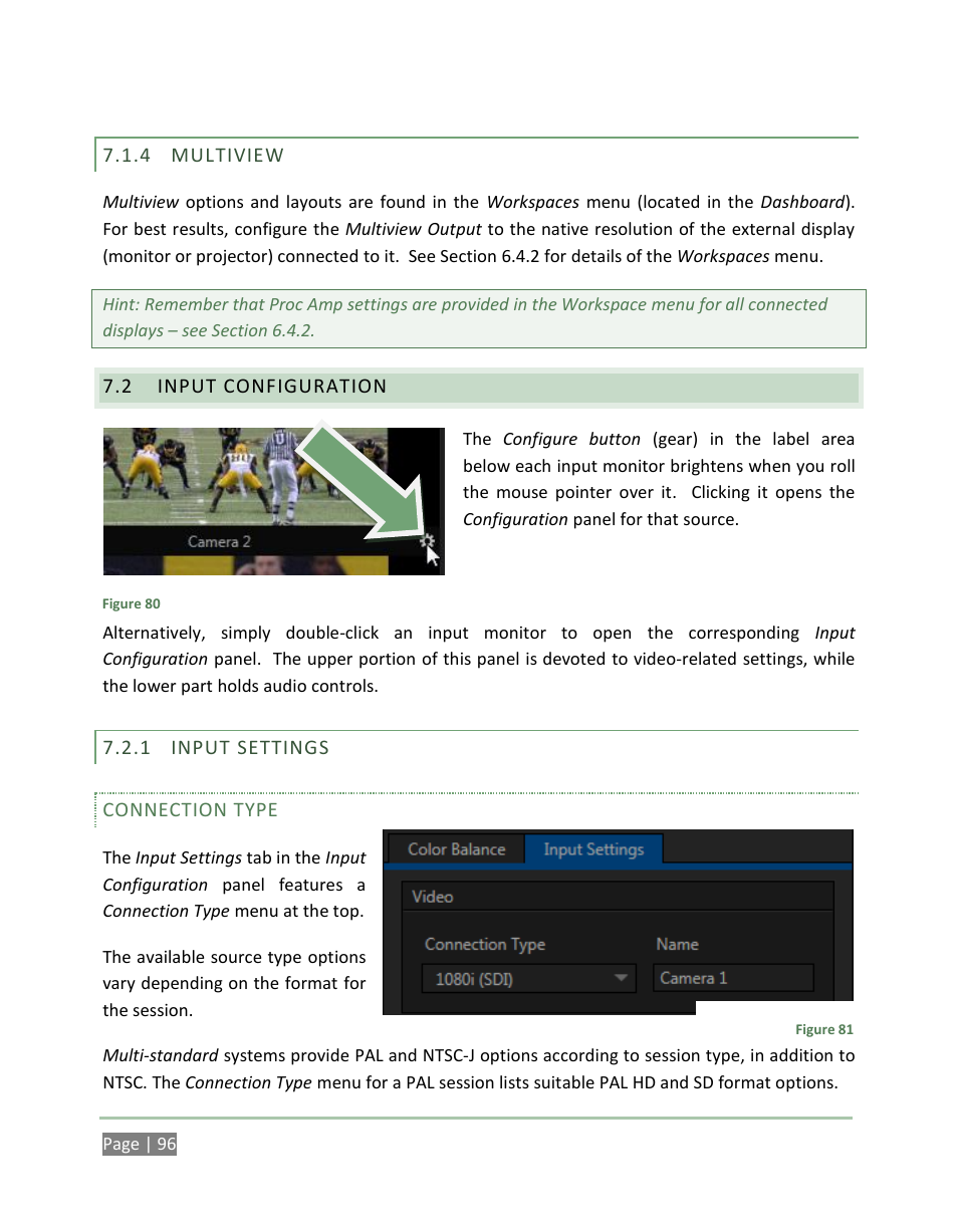 Multiview, Input configuration, Input settings | NewTek 3Play 4800 User Manual | Page 112 / 266