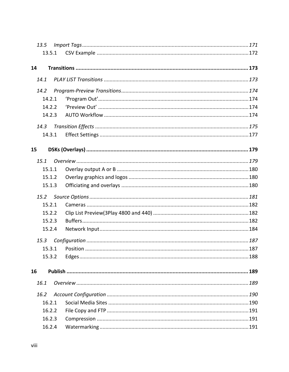 NewTek 3Play 4800 User Manual | Page 12 / 266