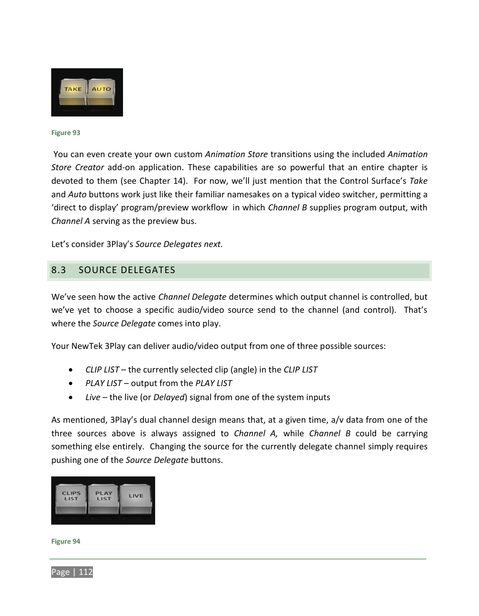 Source delegates | NewTek 3Play 4800 User Manual | Page 128 / 266