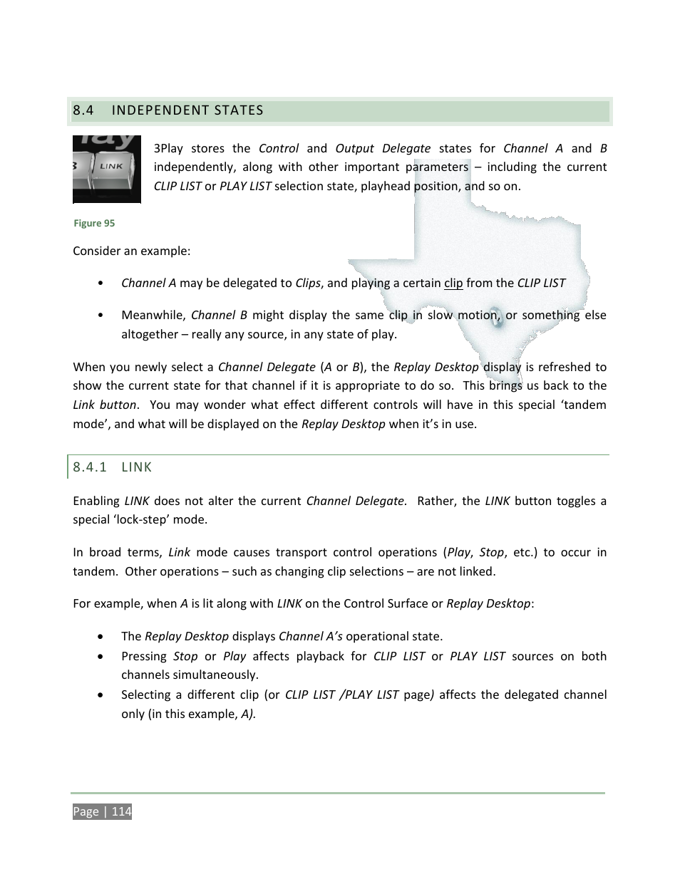 Independent states, Link | NewTek 3Play 4800 User Manual | Page 130 / 266