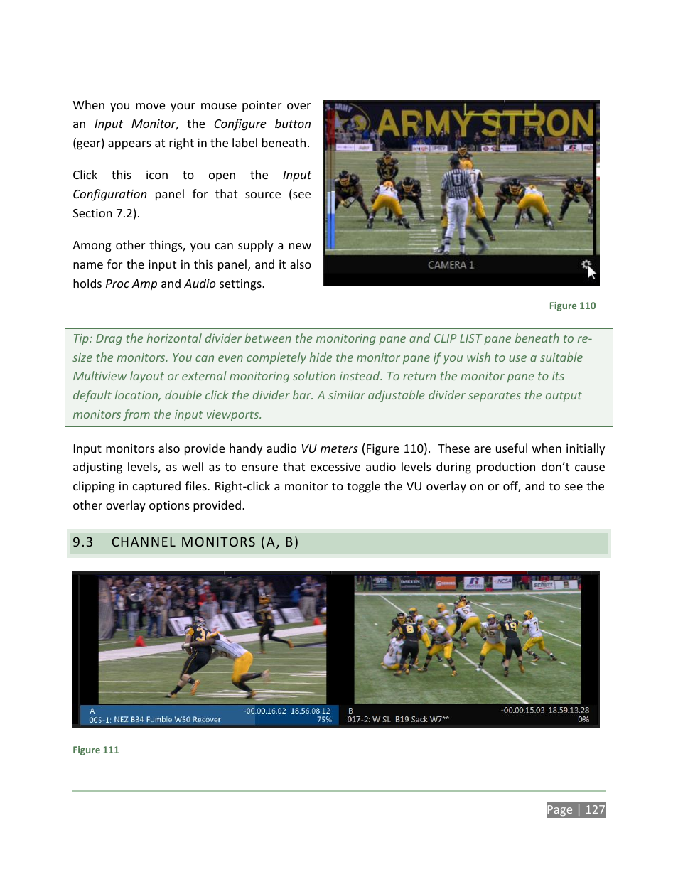 Channel monitors (a, b) | NewTek 3Play 4800 User Manual | Page 143 / 266