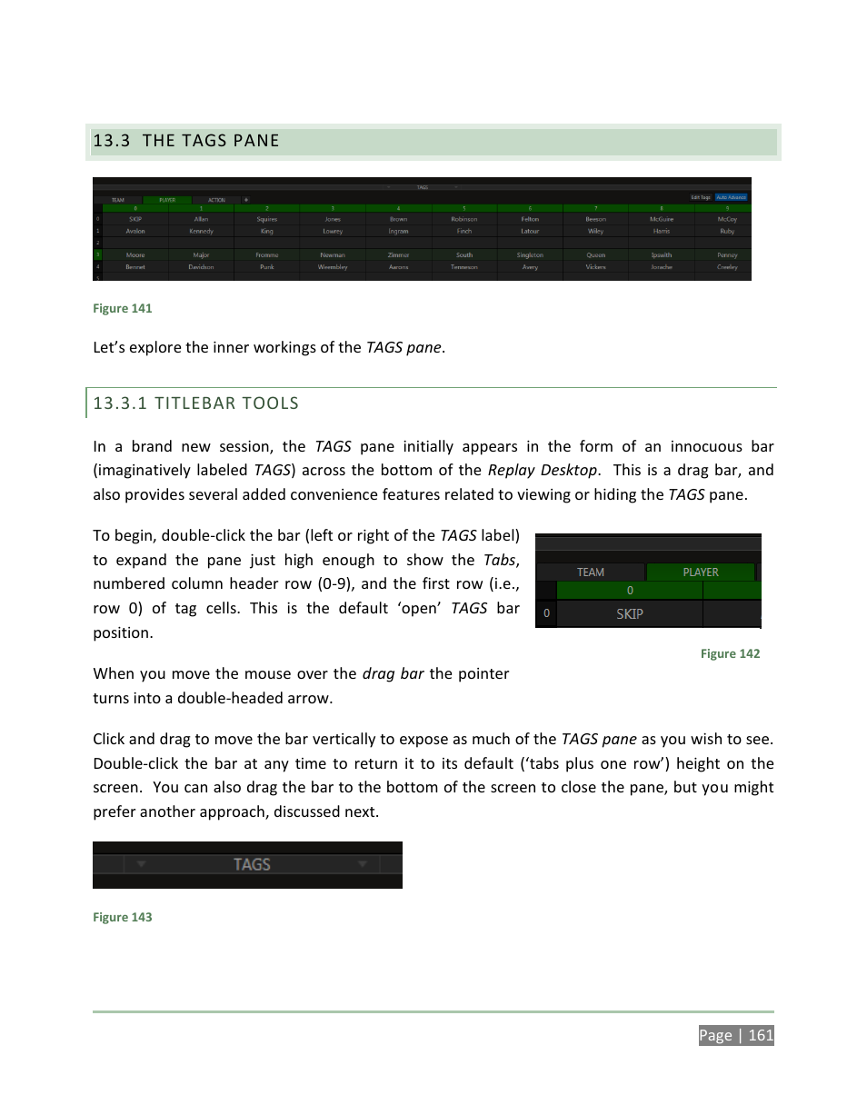 The tags pane, Titlebar tools | NewTek 3Play 4800 User Manual | Page 177 / 266