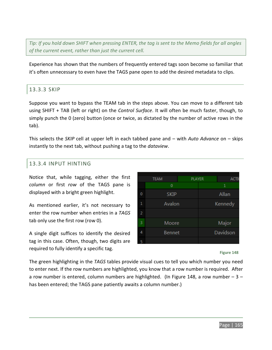 Skip, Input hinting | NewTek 3Play 4800 User Manual | Page 181 / 266