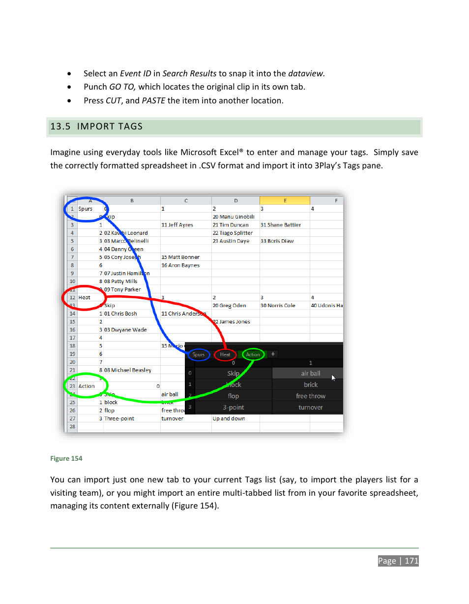 Import tags | NewTek 3Play 4800 User Manual | Page 187 / 266