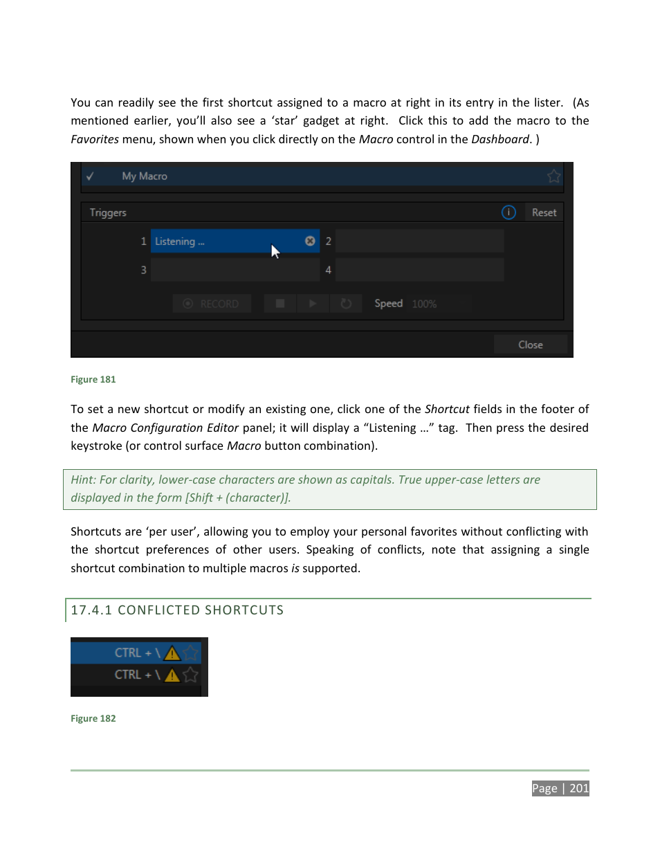 Conflicted shortcuts | NewTek 3Play 4800 User Manual | Page 217 / 266