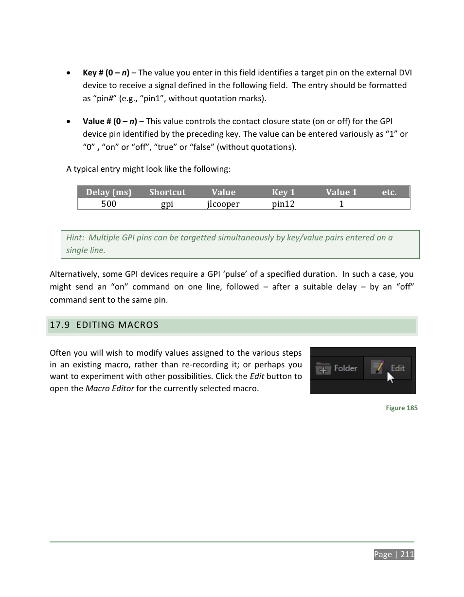 Editing macros | NewTek 3Play 4800 User Manual | Page 227 / 266