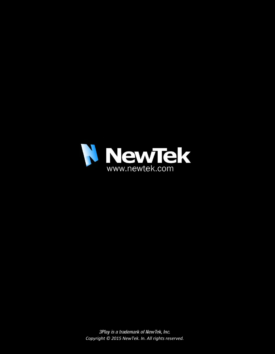 NewTek 3Play 4800 User Manual | Page 266 / 266