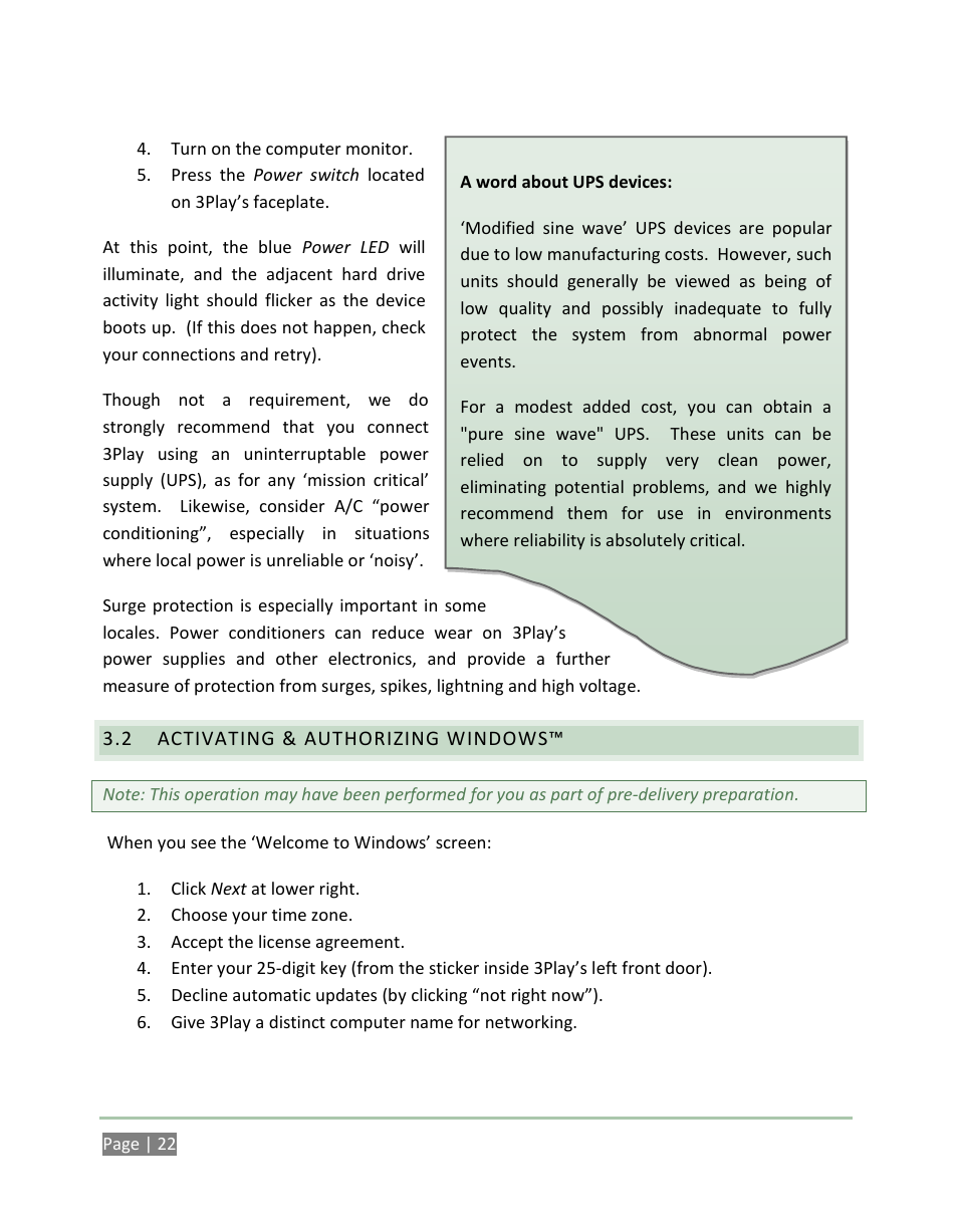 Activating & authorizing windows | NewTek 3Play 4800 User Manual | Page 38 / 266
