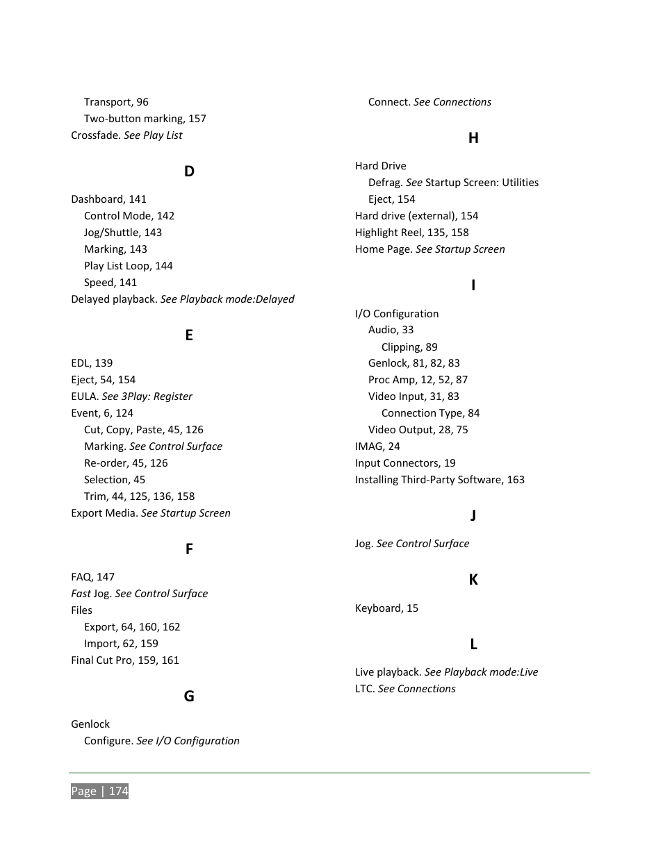 NewTek 3Play 820 User Manual | Page 188 / 194