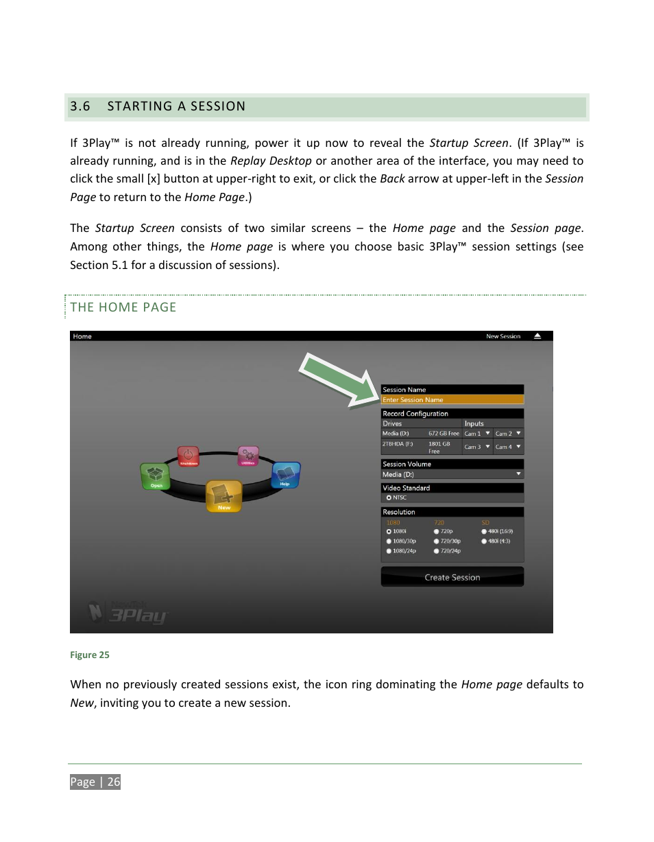 Starting a session | NewTek 3Play 820 User Manual | Page 40 / 194