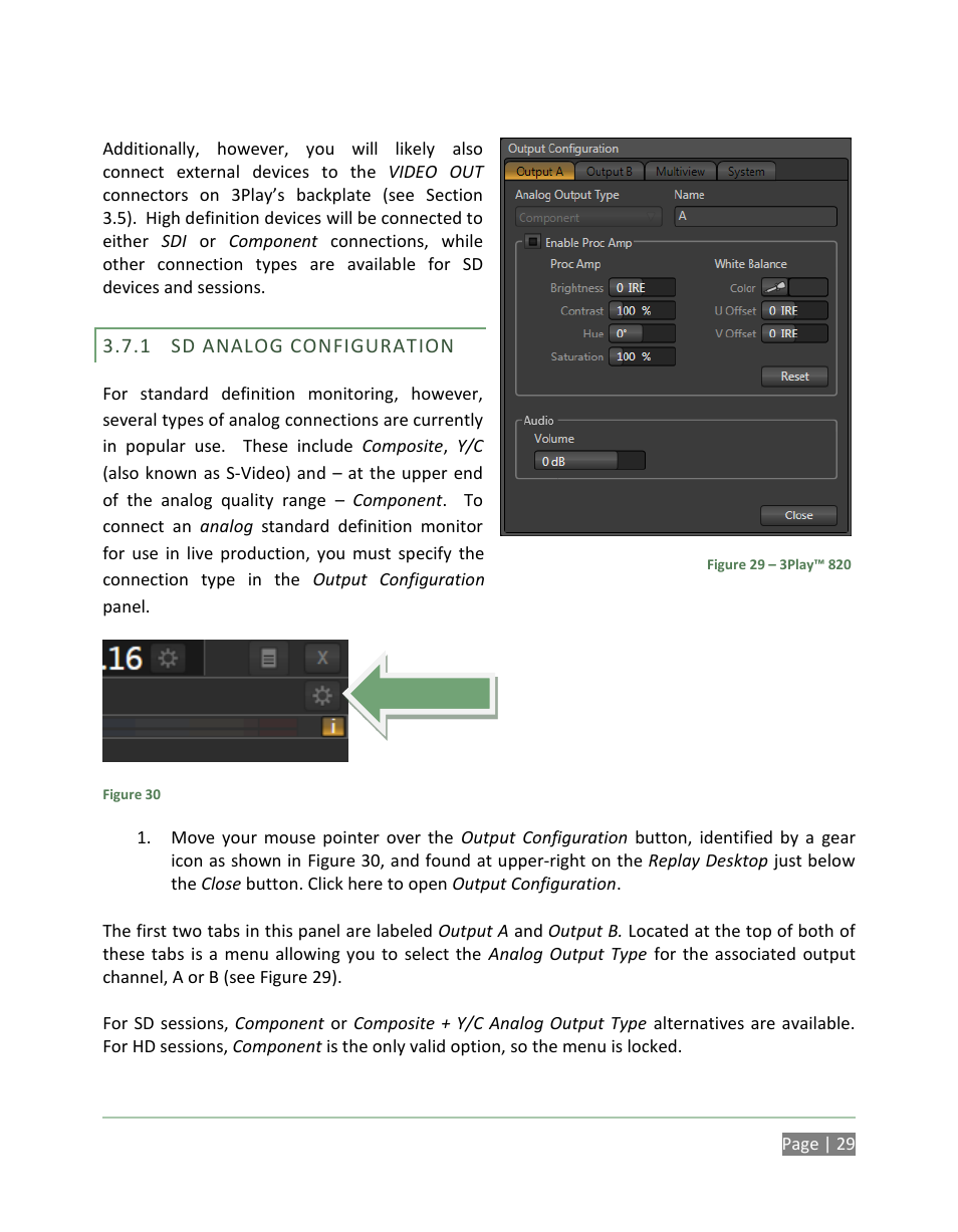 Sd analog configuration | NewTek 3Play 820 User Manual | Page 43 / 194