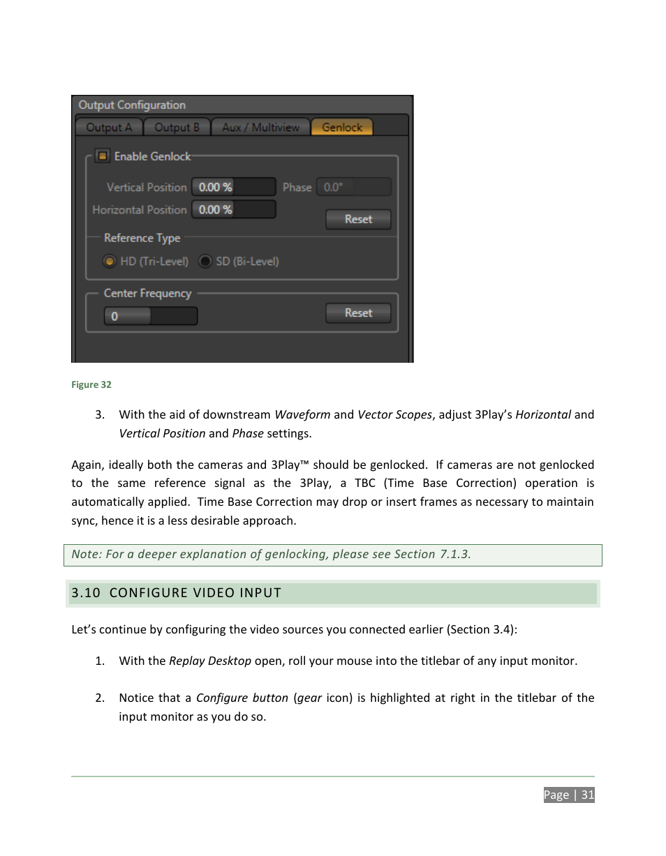 Configure video input | NewTek 3Play 820 User Manual | Page 45 / 194